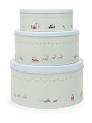 Sophie Allport Cosy Christmas Cake Tins Set of 3 - صورة 3 من 3