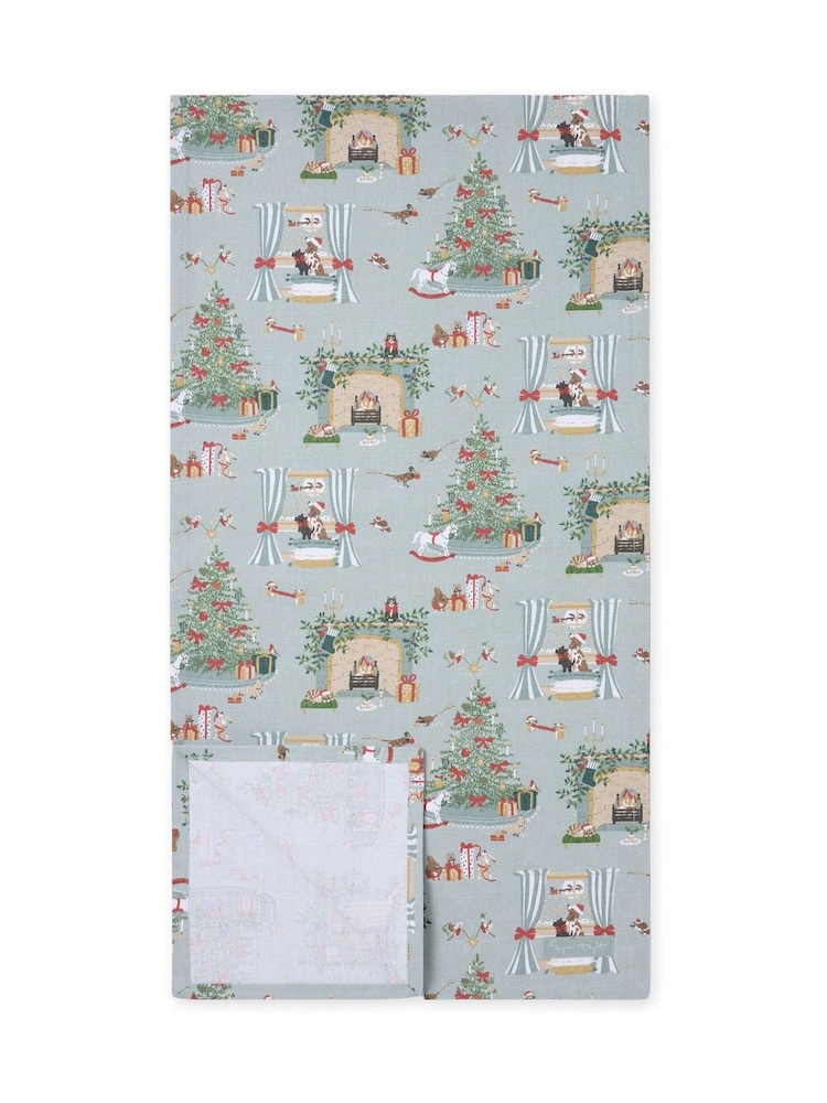 Sophie Allport Grey Blue Cosy Christmas Table Runner - Image 1 of 2 Sophie Allport Grey Blue Cosy Christmas Table Runner - Image 1 of 2