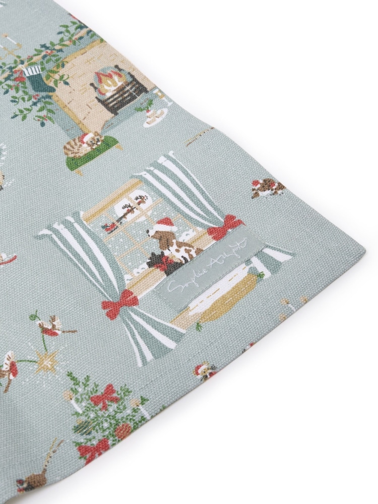 Sophie Allport Grey Blue Cosy Christmas Table Runner - Image 2 of 2 Sophie Allport Grey Blue Cosy Christmas Table Runner - Image 2 of 2