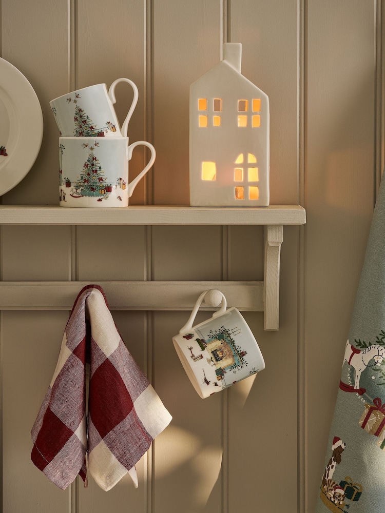 Sophie Allport White Large Cosy Christmas Mug - Image 1 of 4