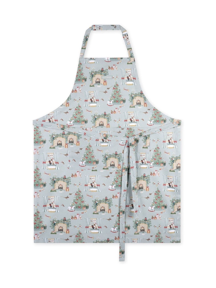 Sophie Allport Grey Blue Cosy Christmas Apron - Image 1 of 2