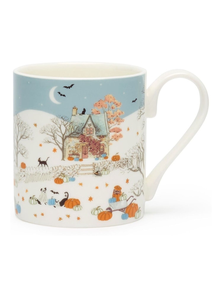 Sophie Allport Soft Teal Paws & Pumpkins Standard - Image 3 of 3 Sophie Allport Soft Teal Paws & Pumpkins Standard - Image 3 of 3