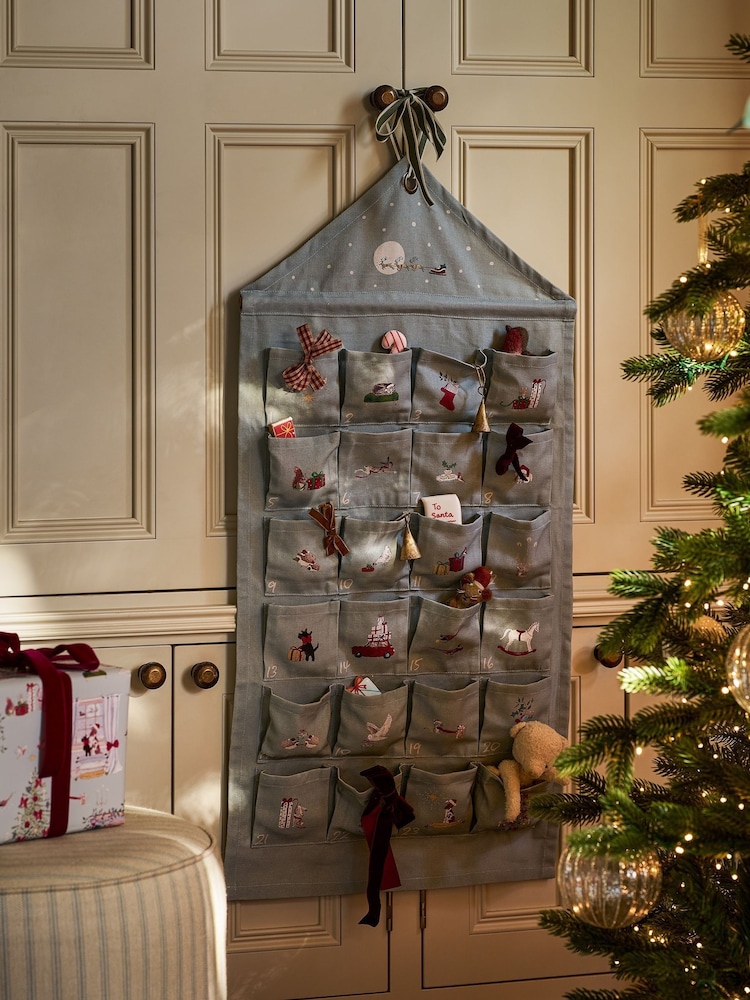Sophie Allport Natural Cosy Christmas Fabric Advent Calendar - Image 1 of 5