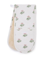 Sophie Allport Grey Blue Mistletoe Double Oven Gloves - Image 3 of 3