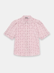 Mint Velvet Red Striped Jacquard Shirt - Image 6 of 8