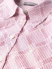 Mint Velvet Red Striped Jacquard Shirt - Image 8 of 8