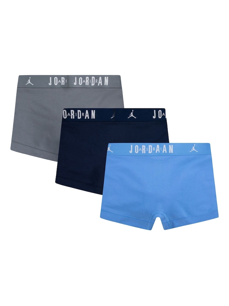 Jordan Blue Mens Flight Cotton Trunks 3-Pack - Image 2 of 10