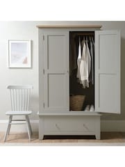 Cotswold Company Dove Grey Chester Double Wardrobe - Image 1 of 6