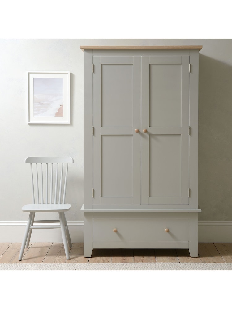 Cotswold Company Dove Grey Chester Double Wardrobe - Image 2 of 6
