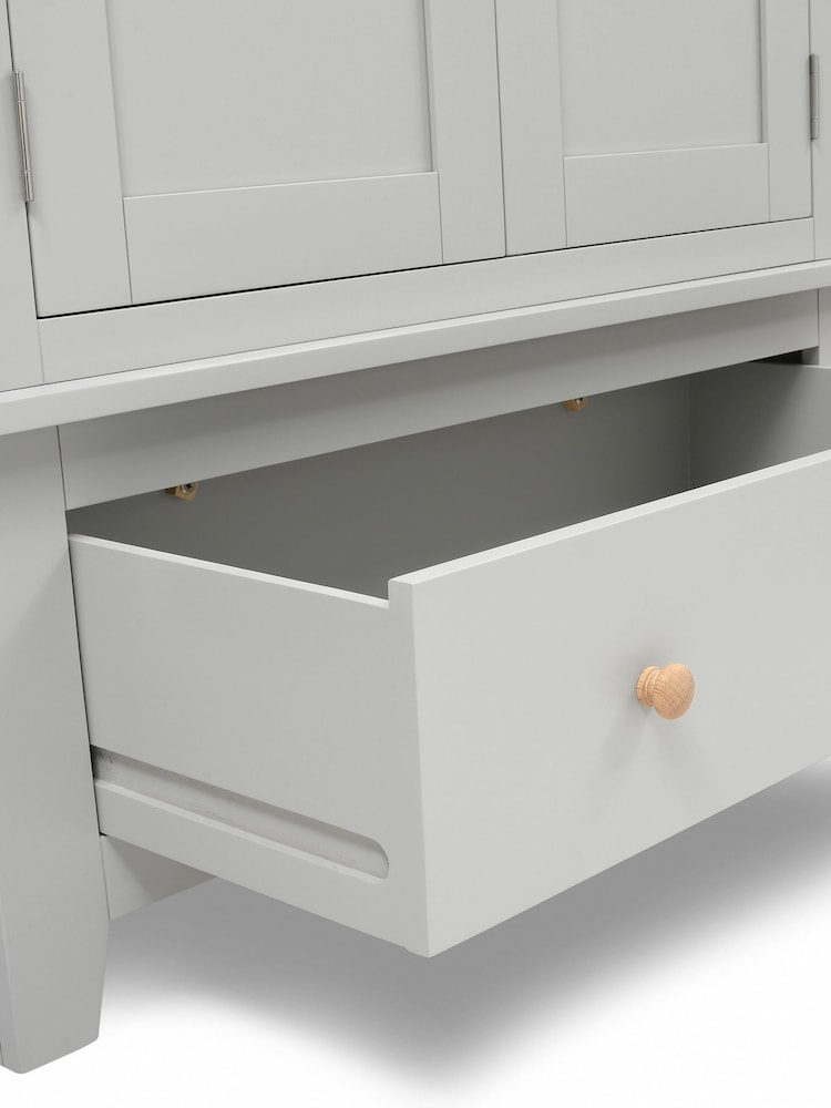 Cotswold Company Dove Grey Chester Double Wardrobe - Image 6 of 6 Cotswold Company Dove Grey Chester Double Wardrobe - Image 6 of 6
