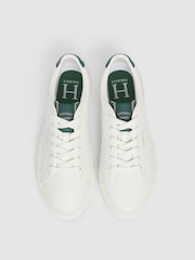 Hackett Blake Dean Leather and Suede White Trainers - Image 3 of 6