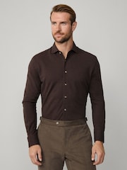 Hackett Tailored Fit Melange Jersey Pique Shirt - Image 2 of 7