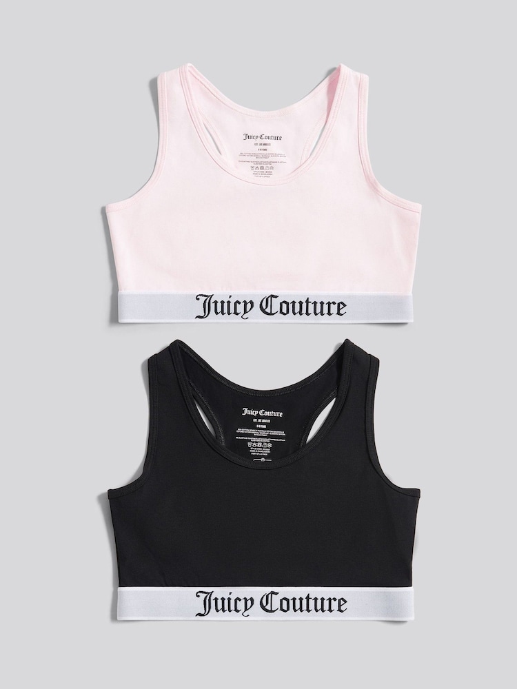 Juicy Couture Pink Juicy Crop Top 2 Pack Hanging - Image 1 of 3