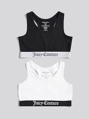 Juicy Couture Black Juicy Crop Top 2 Pack Hanging - Image 1 of 3