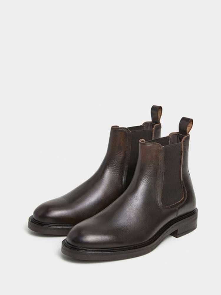 Hackett Egmont Leather Chelsea Brown Boots - Image 2 of 5 Hackett Egmont Leather Chelsea Brown Boots - Image 2 of 5