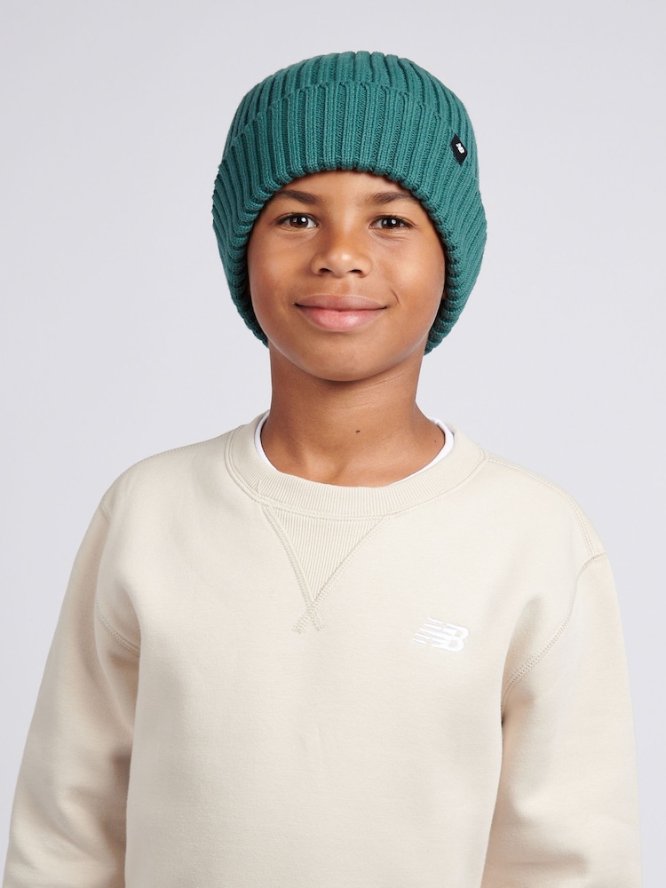 New Balance Emerald Green Tab Beanie Hat - Image 1 of 6 New Balance Emerald Green Tab Beanie Hat - Image 1 of 6