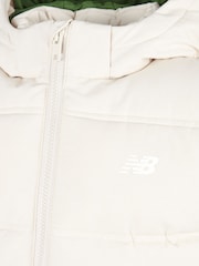 New Balance Brown Baffle Hooded Puffer Vest - Image 4 of 6