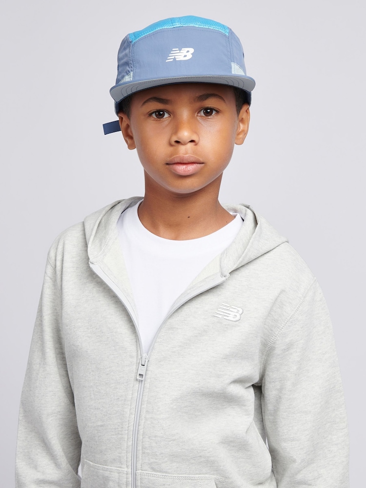 New Balance Blue Athletics Graphic Contrast 5 Panel Cap - Image 1 of 7 New Balance Blue Athletics Graphic Contrast 5 Panel Cap - Image 1 of 7