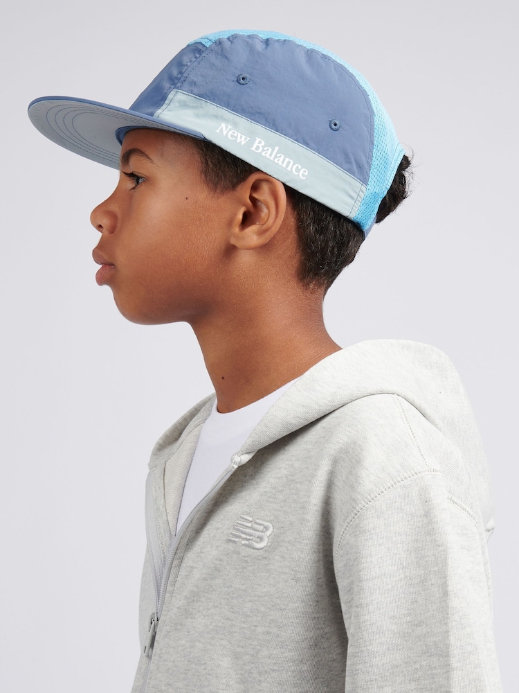 New Balance Blue Athletics Graphic Contrast 5 Panel Cap - Image 2 of 7 New Balance Blue Athletics Graphic Contrast 5 Panel Cap - Image 2 of 7