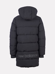 New Balance Black Wide Baffle Puffer Coat - Image 3 of 6