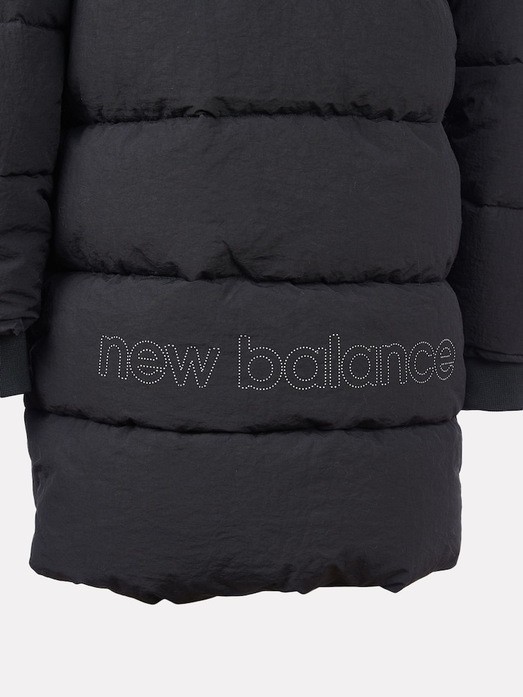 New Balance Black Wide Baffle Puffer Coat - Image 6 of 6