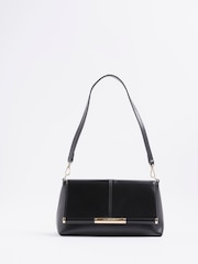 River Island Black Bar Front Clutch Bag - Image 1 of 5
