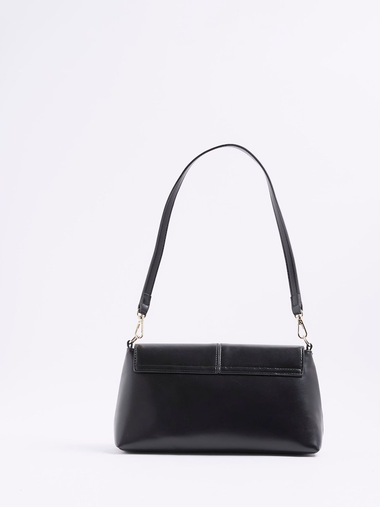 River Island Black Bar Front Clutch Bag - Image 2 of 5