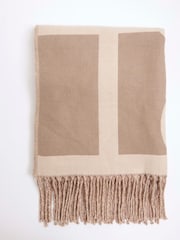 River Island Cream RI Monogram Scarf - Image 1 of 4