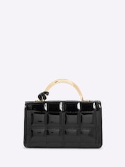 River Island Black Mini Metal Handle Quilted Tote Bag - Image 2 of 6