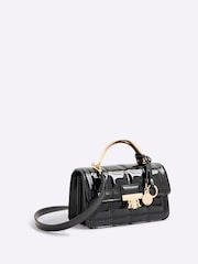 River Island Black Mini Metal Handle Quilted Tote Bag - Image 3 of 6