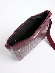 River Island Red Patent Monogram Messenger Bag - Image 5 of 6