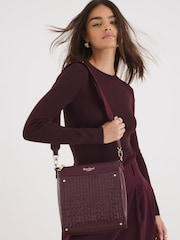 River Island Red Patent Monogram Messenger Bag - Image 6 of 6
