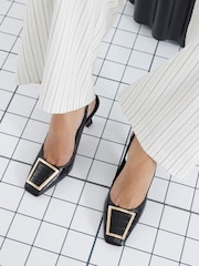 River Island Buckle Slingback Heeled Court Shoes - صورة 1 من 6