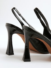 River Island Buckle Slingback Heeled Court Shoes - صورة 4 من 6