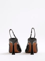 River Island Buckle Slingback Heeled Court Shoes - صورة 5 من 6