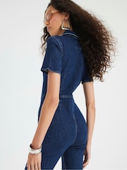 River Island Seamed Zip Denim Jumpsuit - صورة 2 من 4