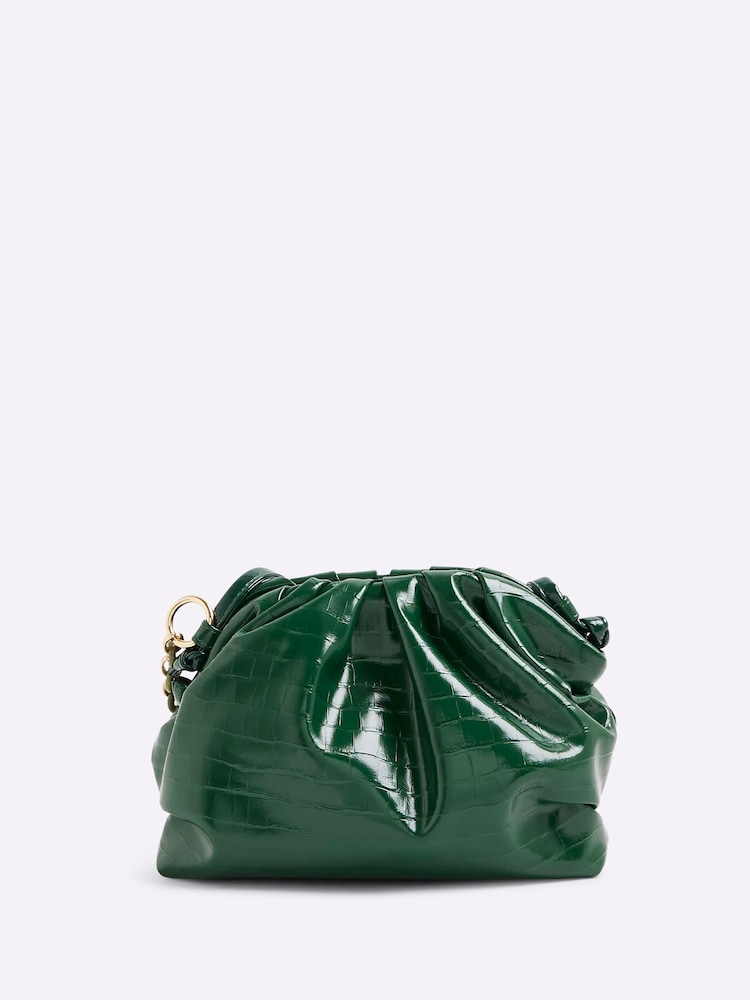 River Island Green Ruched Cross-Body Bag - Image 2 of 6 River Island Green Ruched Cross-Body Bag - Image 2 of 6