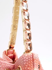 River Island Pink Floral Print Embellished Droplet Bucket Bag - Image 5 of 6