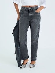 River Island Black Petite Mom Sculpt Jeans - Image 1 of 4