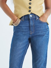 River Island Blue Petite Mom Sculpt Jeans - Image 4 of 4