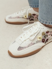White Floral Forever Comfort®? Slim Sole Embroidered Trainers - Image 4 of 7
