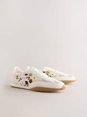 White Floral Forever Comfort®? Slim Sole Embroidered Trainers - Image 6 of 7