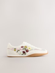 White Floral Forever Comfort®? Slim Sole Embroidered Trainers - Image 7 of 7