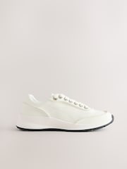 أبيض - حذاء رياضي برباط بكعب عريض من Forever Comfort® - Image 3 of 5