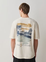 Cream Golf Regular Fit Sports Graphic Licence T-Shirt - Image 3 of 9