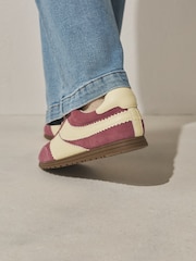 Pink Forever Comfort® Suede Slimline Panelled Lace Up Trainers - Image 8 of 9