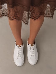 Alb - Ghete sport Forever Comfort® din piele cu șiret - Imaginea 2 din 10