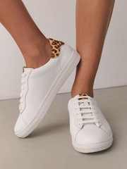 Alb - Ghete sport Forever Comfort® din piele cu șiret - Imaginea 3 din 10