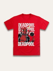 Brand Threads Red Deadpool Print T-Shirt - Image 1 of 1