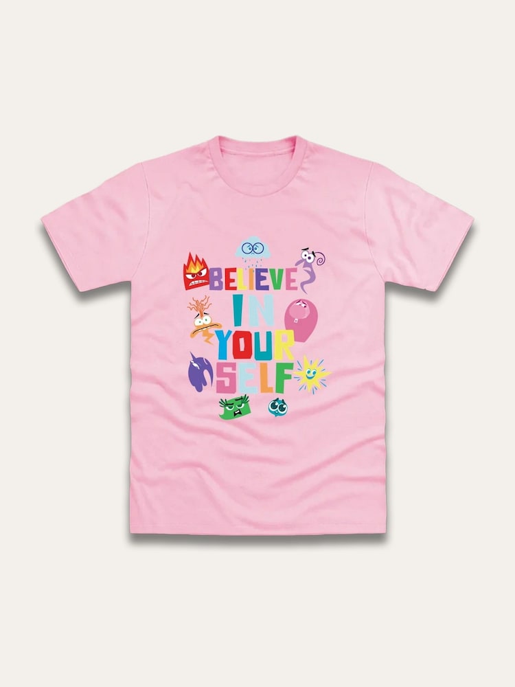 Brand Threads Pink Inside Out 2 Print T-Shirt - Image 1 of 1